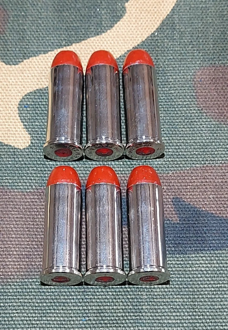 44 Special Snap Caps Set of 6 (Red and Nickel) 200GR. Weighted!!