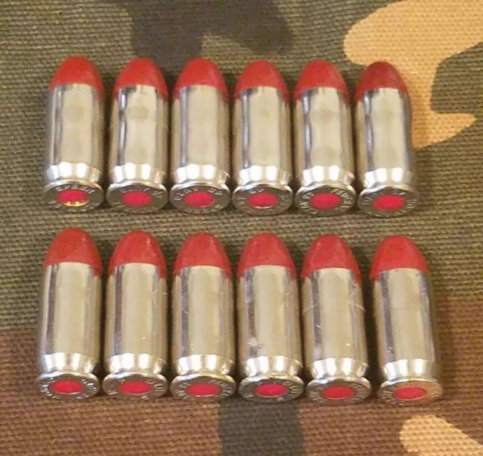 45 ACP Snap Caps Set of 12 (Red+Nickel) Real 230GR Weight!!!