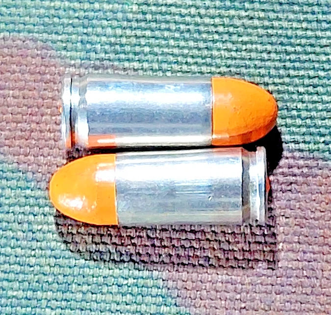 9mm Luger Snap Caps Set of 10 (Orange+nickel) 124GR Real Weight