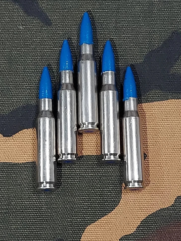 308 WIN. Snap Caps Set of 5 (Nickel+Blue) Real Weight!!