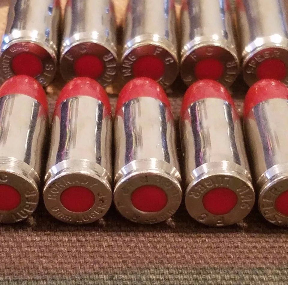9mm Luger Snap Caps Set of 10 (Red+Nickel) Real Weight!!