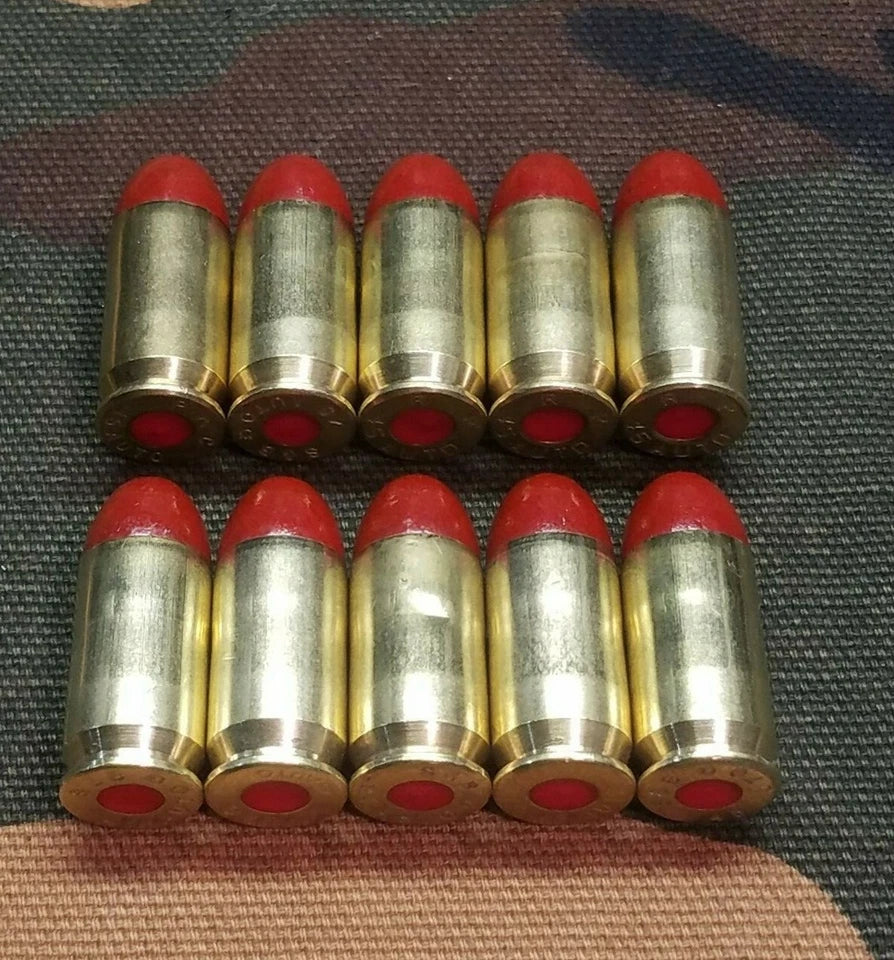 45 ACP Snap Caps Set of 10 (Red+Brass) Real Weight!!!