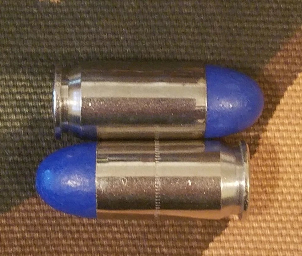 45 ACP Snap Caps Set of 12 (Blue+Nickel) Real 230GR Weight!!!