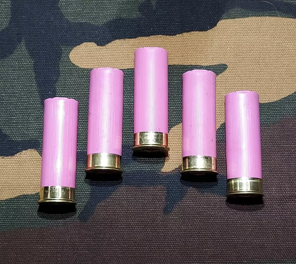 12 Gauge 2 3/4" 1oz. Snap Caps Dummy Training Rounds Set of 5 (Pink)