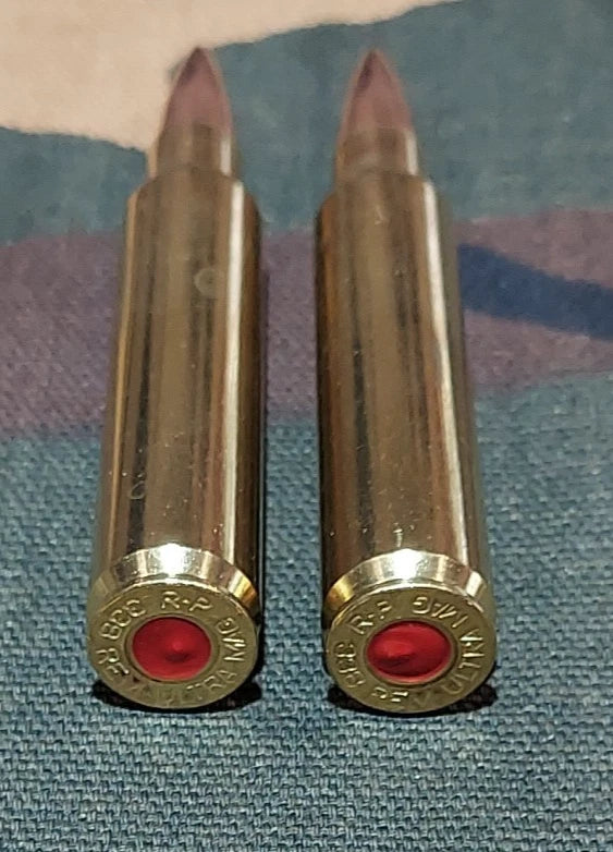 338 Remington Ultra Mag Snap Caps Set of 2 (Brass and FMJ) Real Weight!!!