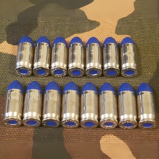 380 Snap Caps Set of 15 (Blue+Nickel)