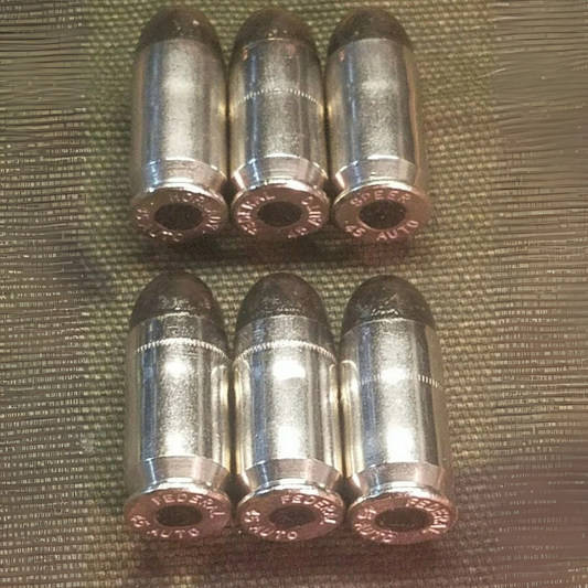 45 ACP Snap Caps Set of 6 (Black+Nickel) Real 230GR Weight!!!