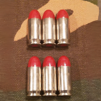 45 ACP Snap Caps Set of 6 (Red+Nickel) Real 230GR Weight!!!