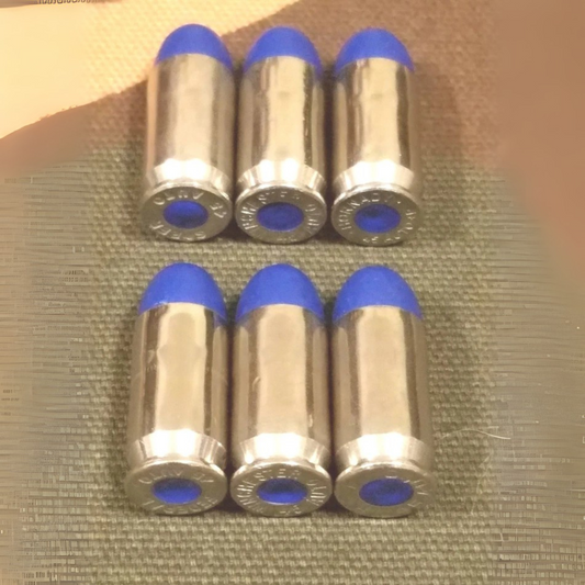 45 ACP Snap Caps Set of 6 (Blue+Nickel) Real 230GR Weight!!!