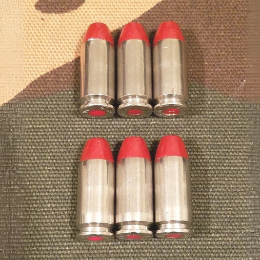 40 S&W Snap Caps Set of 6 (Red+Nickel) Real 200GR Weight!!!