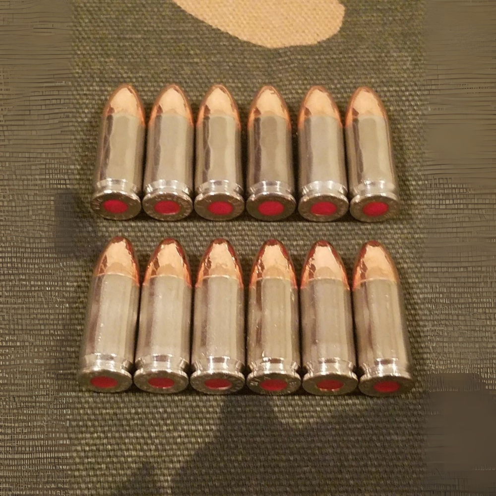 9mm Luger Snap Caps Set of 12 (Nickel) Real 115GN Weight!!!! !