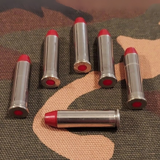 357 Magnum Snap Caps Set of 6 (Nickel+Red) Real 125GR Weight!!!