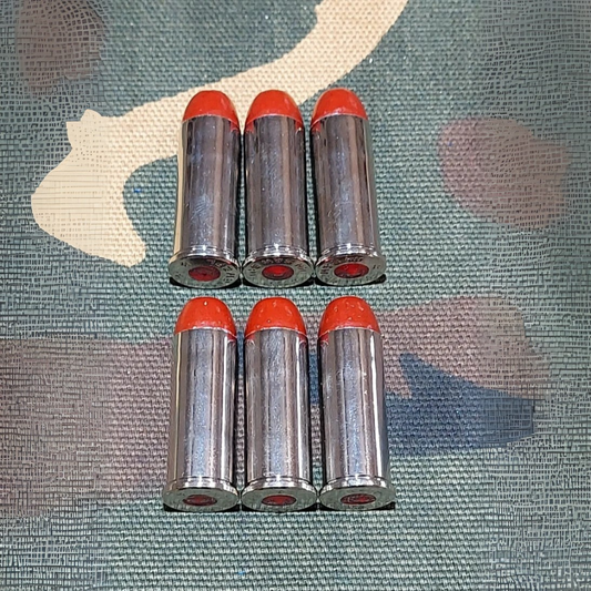 44 Special Snap Caps Set of 6 (Red and Nickel) 200GR. Weighted!!