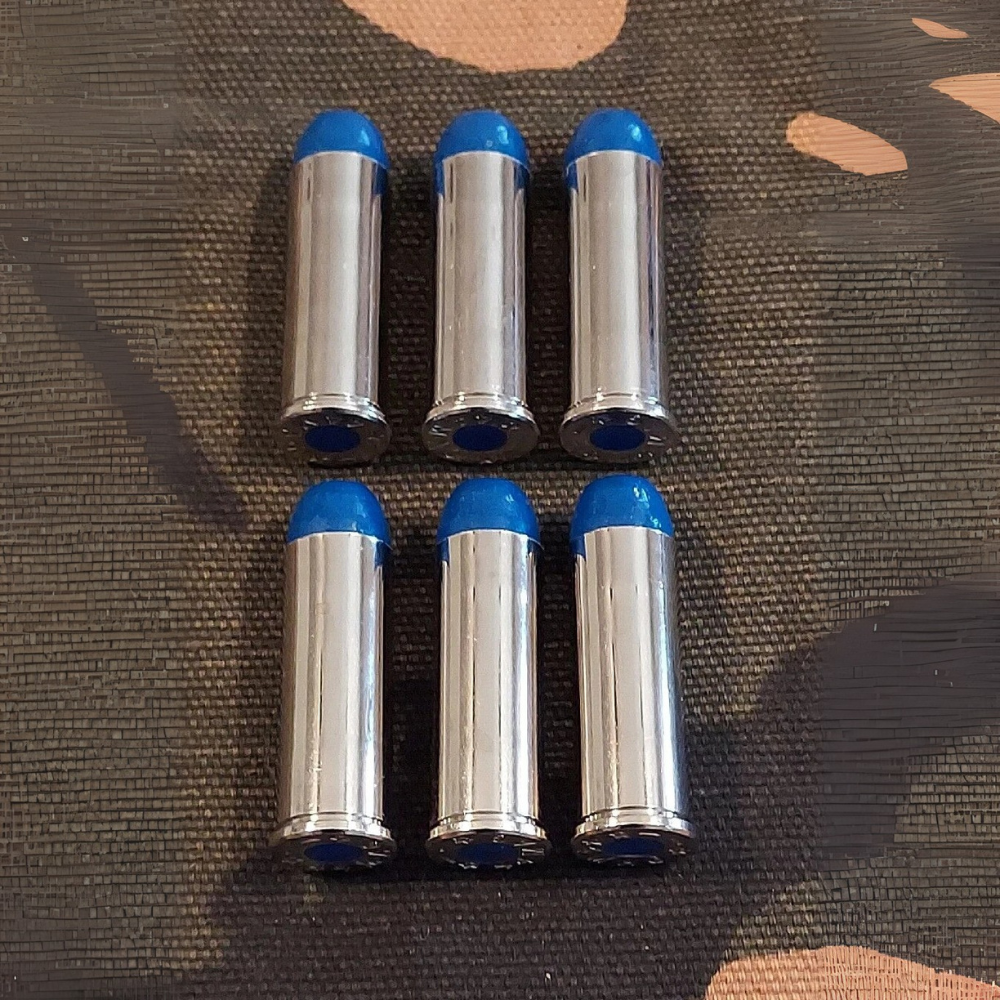 44 REM MAG Snap Caps Set of 6 (Blue+Nickel) 200GN.!!!