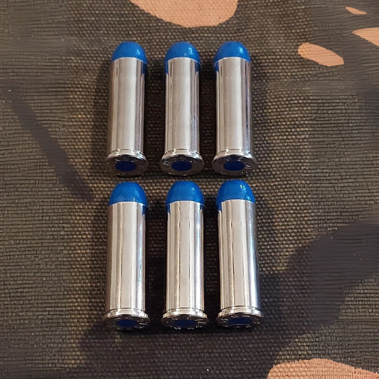 44 REM MAG Snap Caps Set of 6 (Blue+Nickel) 200GN.!!!