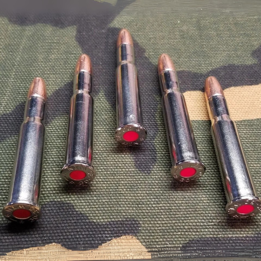 30-30 Winchester Snap Caps Set of 5 (Nickel and Red) 150GR.
