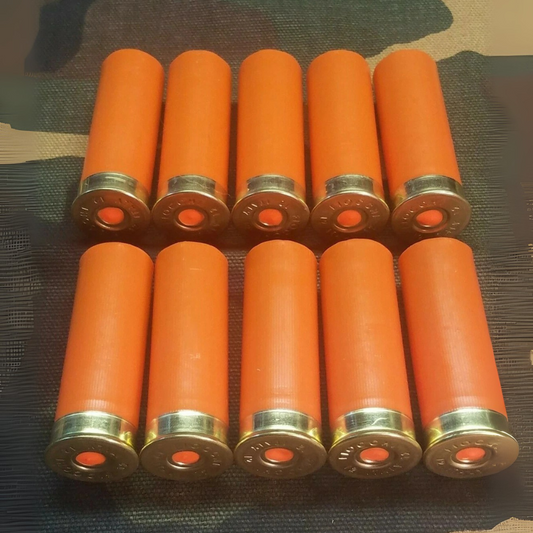 12 Gauge 2 3/4" 1oz. Snap Caps Dummy Training Rounds Set of 10 (Safety Orange)