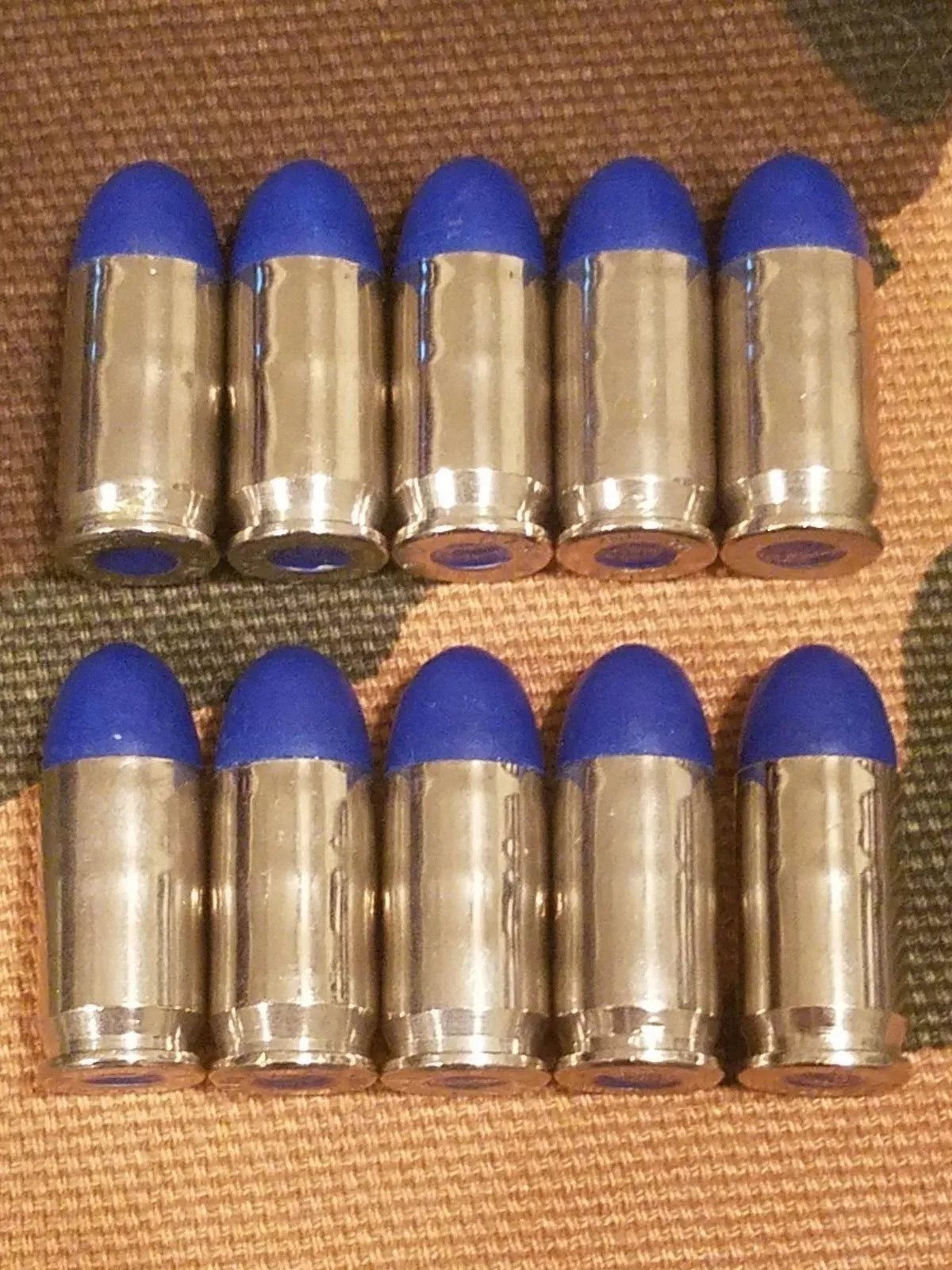 380 Snap Caps Set of 10 (Blue+Nickel)