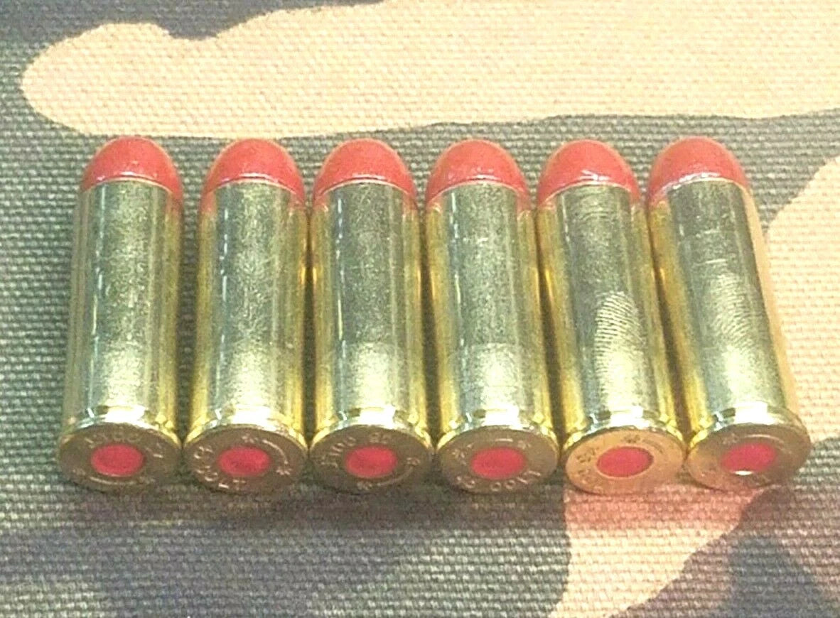 45 Long Colt Snap Caps Set of 6 (Red+Brass) Real Weight!!! 45LC 45 Colt