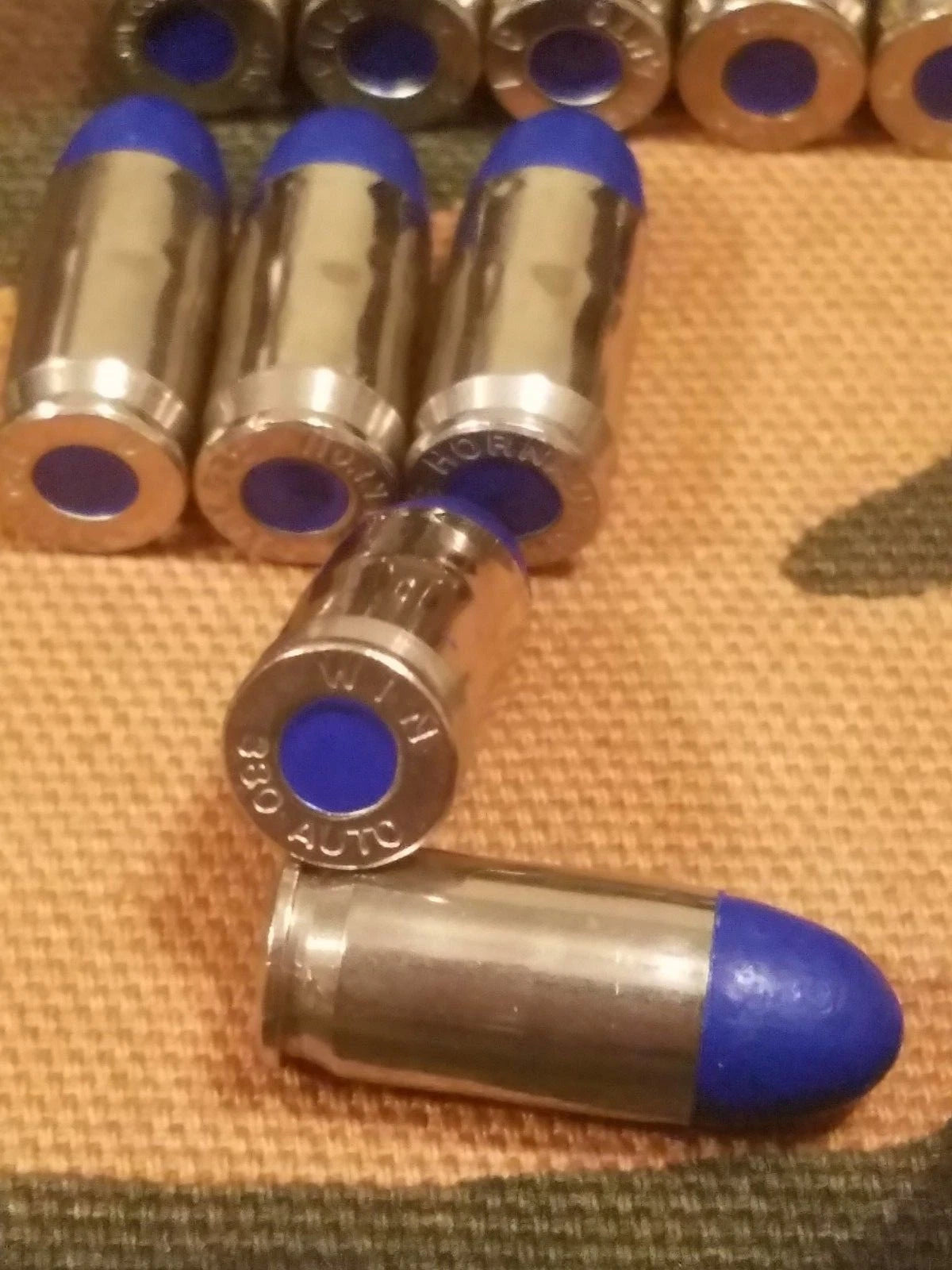 380 Snap Caps Set of 10 (Blue+Nickel)