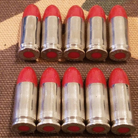 9mm Luger Snap Caps Set of 10 (Red+Nickel) Real Weight!!