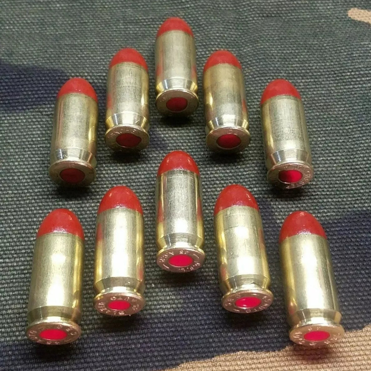 45 ACP Snap Caps Set of 10 (Red+Brass) Real Weight!!!