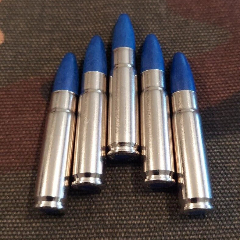 300 Blackout Snap Caps Set of 5 (Nickel+Blue) 220GR, Real Weight
