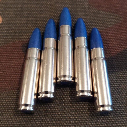 300 Blackout Snap Caps Set of 5 (Nickel+Blue) 220GR, Real Weight