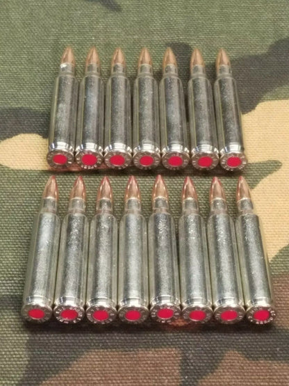 223/5.56 Snap Caps Set of 15 (Nickel+Red)