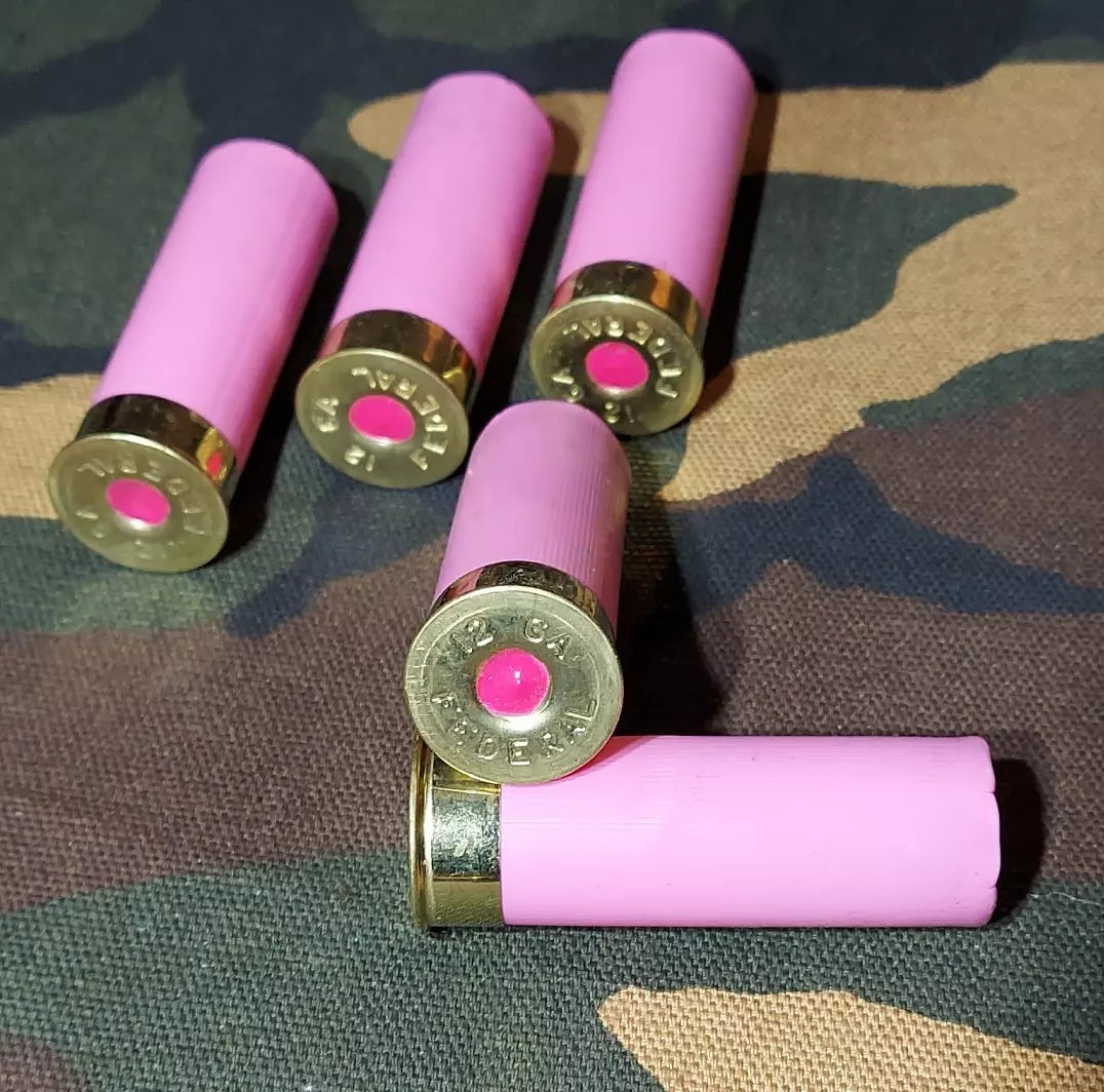 12 Gauge 2 3/4" 1oz. Snap Caps Dummy Training Rounds Set of 5 (Pink)