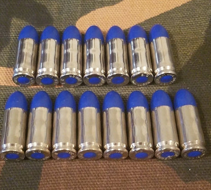 9mm Luger Snap Caps Set of 15 (Blue+Nickel)