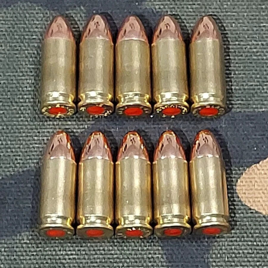 9mm Luger Snap Caps Set of 10 (Brass+FMJ) 115GR. Weighted