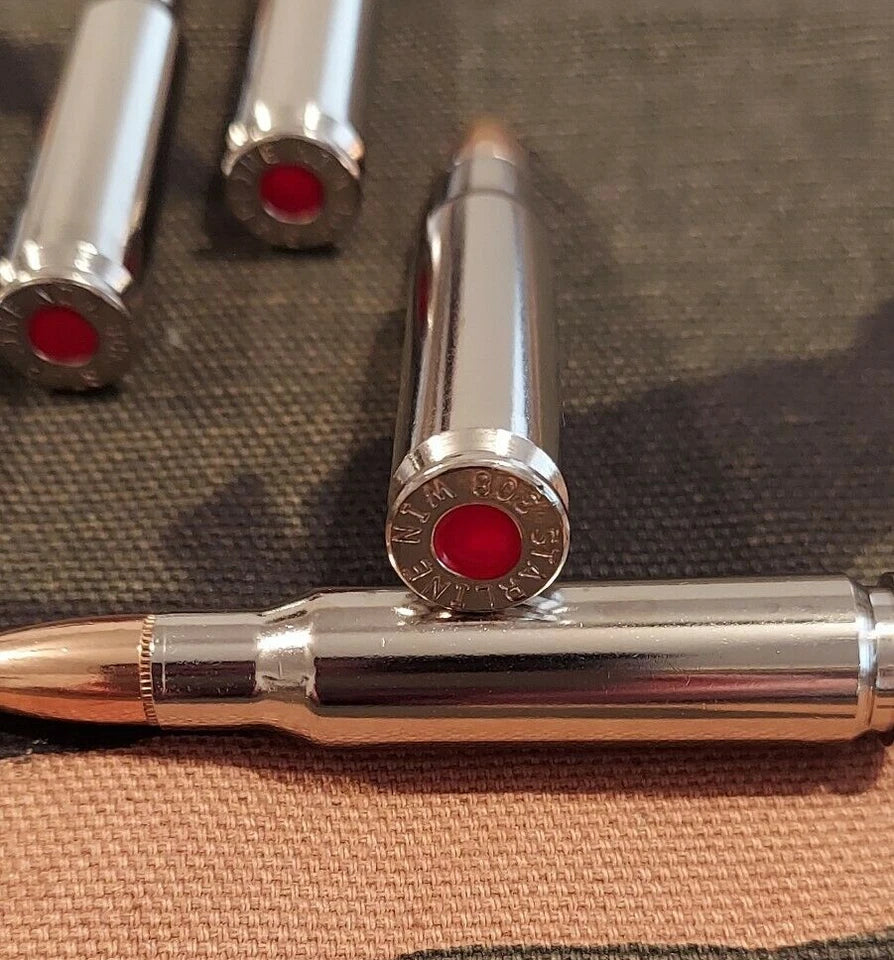 308 WIN. Snap Caps Set of 5 (Nickel+FMJ) Real Weight!!