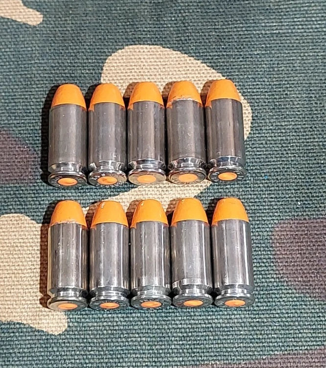 40 S&W Snap Caps Set of 10 (Orange+Nickel) Real 200GR Weight!!!