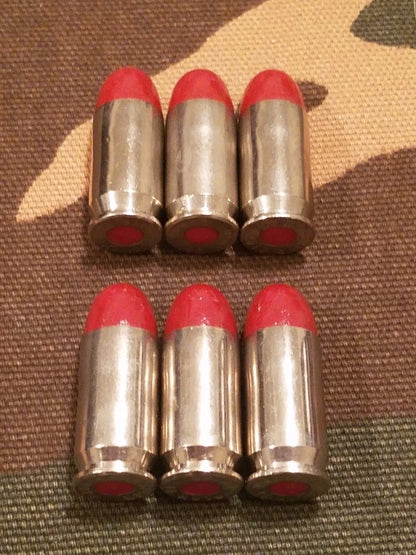 45 ACP Snap Caps Set of 6 (Red+Nickel) Real 230GR Weight!!!