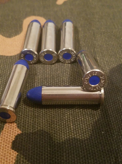 38 Special Snap Caps Set of 6 (Blue+Nickel) Real 125GR Weight!!!