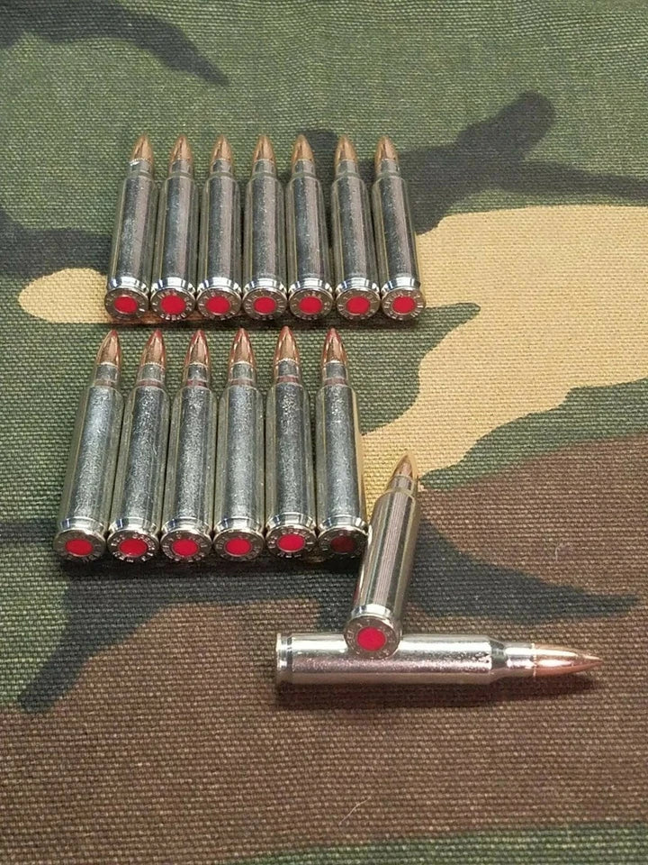 223/5.56 Snap Caps Set of 15 (Nickel+Red)