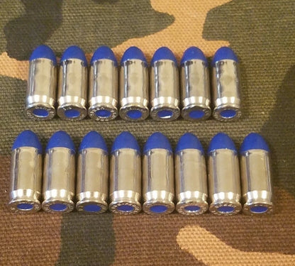380 Snap Caps Set of 15 (Blue+Nickel)