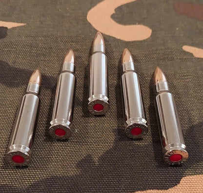 308 WIN. Snap Caps Set of 5 (Nickel+FMJ) Real Weight!!