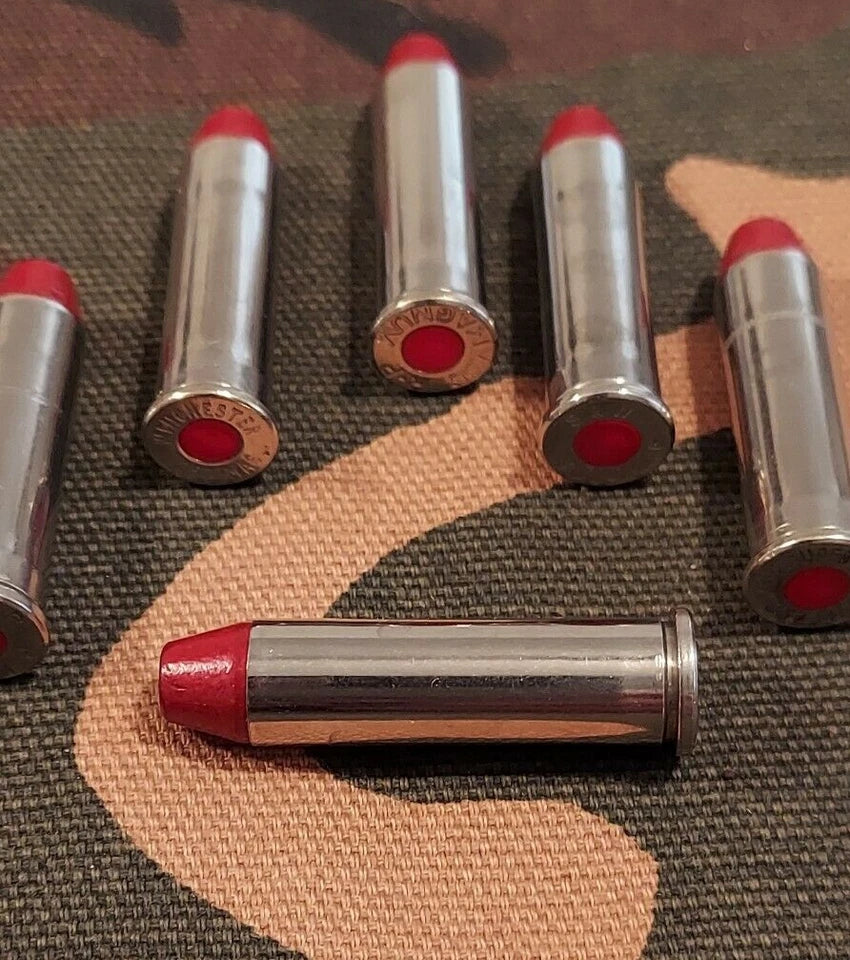 357 Magnum Snap Caps Set of 6 (Nickel+Red) Real 125GR Weight!!!