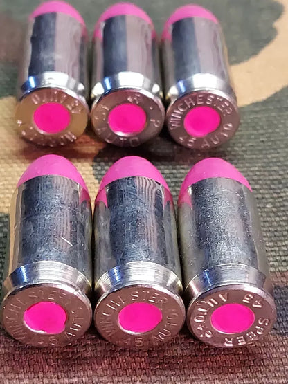 45 ACP Snap Caps Set of 6 (Pink+Nickel) Real 230GR Weight!!!