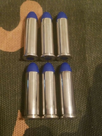 38 Special Snap Caps Set of 6 (Blue+Nickel) Real 125GR Weight!!!