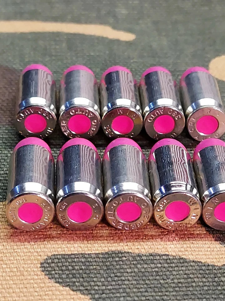 380 Snap Caps Set of 10 (Pink+Nickel)