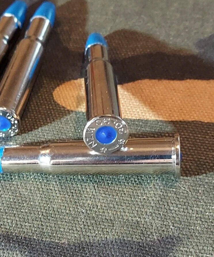 30-30 Winchester Snap Caps Set of 5 (Nickel and Blue) 150GR.