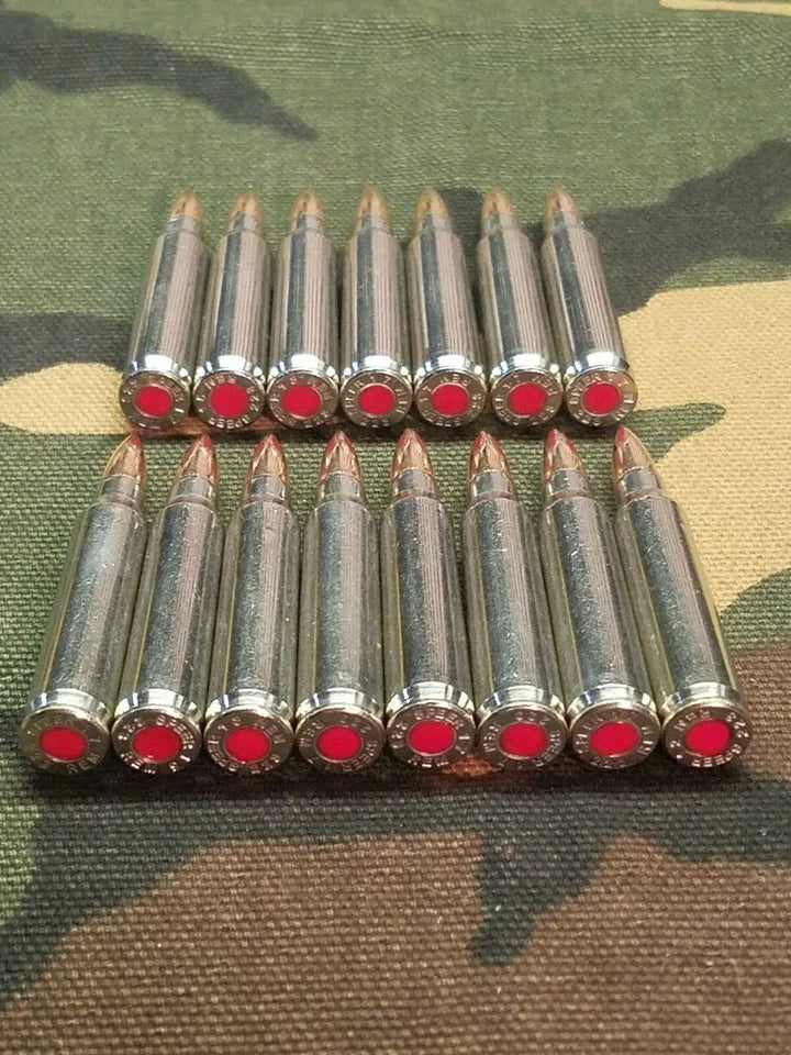 223/5.56 Snap Caps Set of 15 (Nickel+Red)