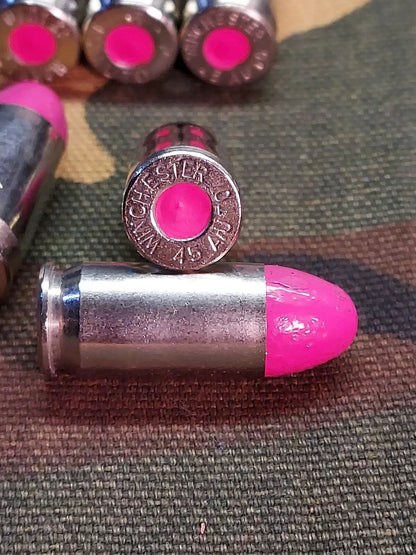 45 ACP Snap Caps Set of 6 (Pink+Nickel) Real 230GR Weight!!!