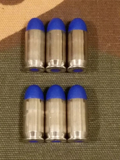 45 ACP Snap Caps Set of 6 (Blue+Nickel) Real 230GR Weight!!!