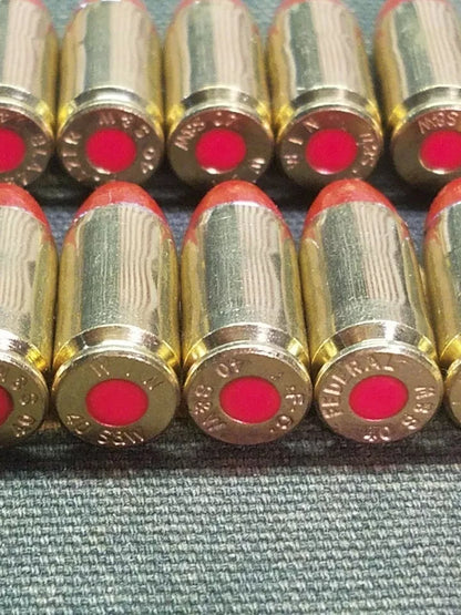 40 S&W Snap Caps Set of 10 (Red+Brass) Real 200GR Weight!!!