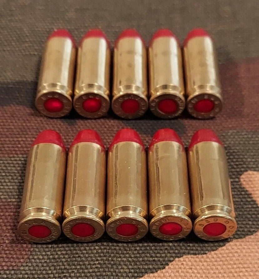 10mm Snap Caps Set of 10 (Brass+Red) Real 200GR Weight!!!