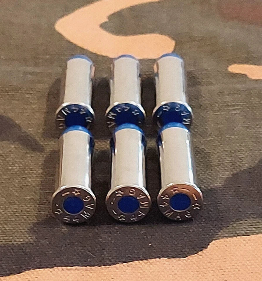 44 REM MAG Snap Caps Set of 6 (Blue+Nickel) 200GN.!!!